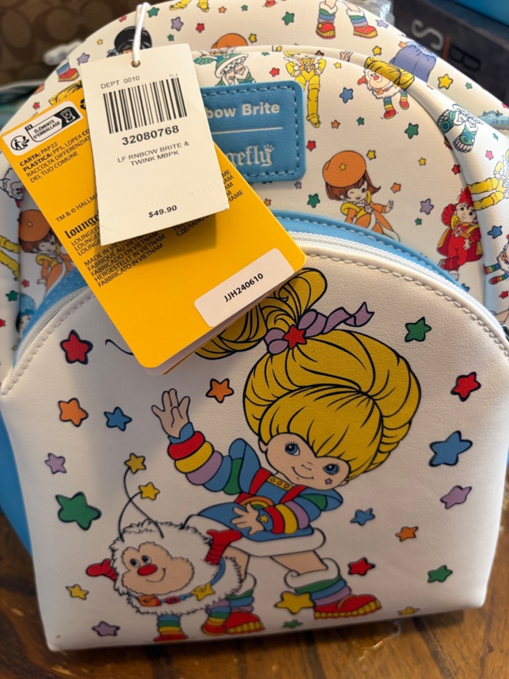 Loungefly Rainbow Brite White Multicolor Mini Backpack